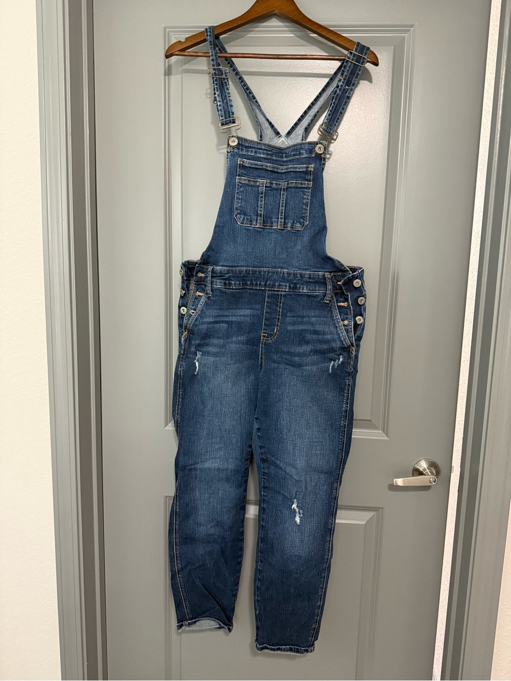 torrid Dark Blue Denim Women's Overalls with Bib Pocket